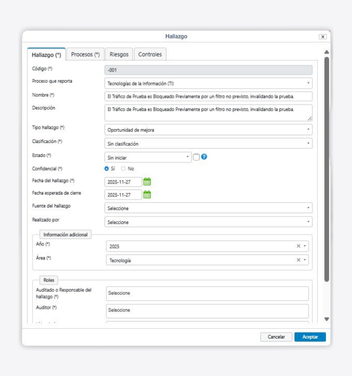 Novasec GRC hallazgos gestion2